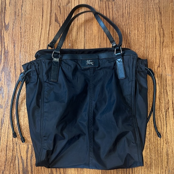 Burberry Black Nylon Leather Buckleigh Tote Bag - Picture 3 of 12